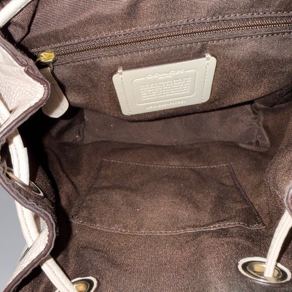 Coach Off-White Leather Mini Backpack - Picture 9 of 15
